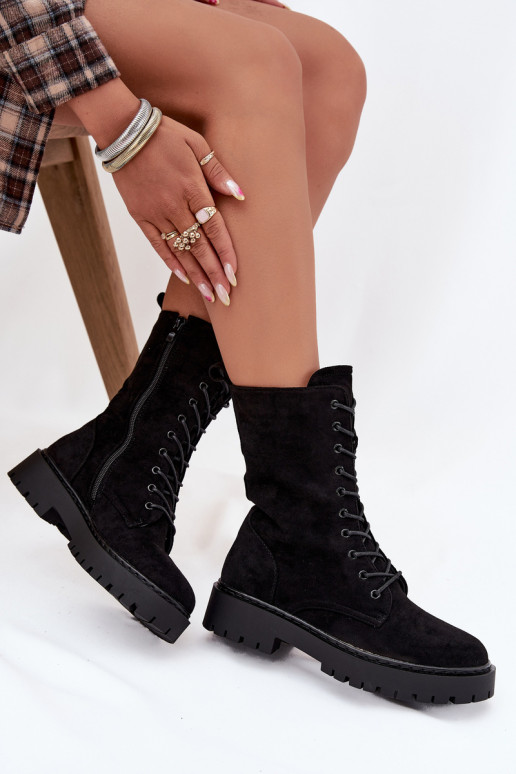 Moteriški pašiltinti darbiniai kulkšnies batai, juodos spalvos, Tai turirvielle