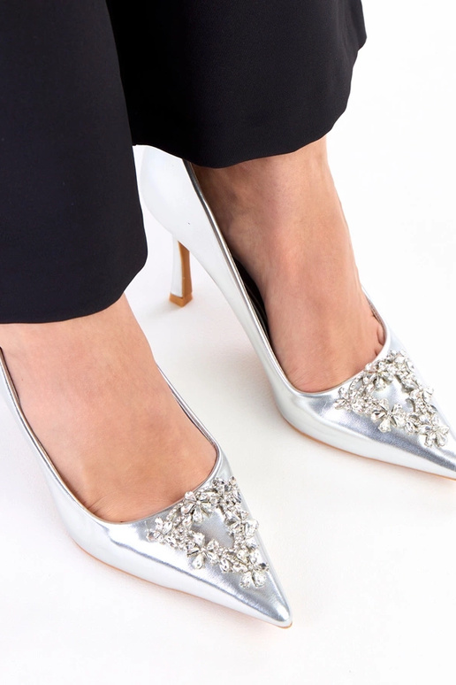 Sidabriniai lakuoti aukštakulniai,...