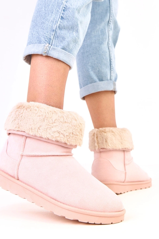 Rožiniai sniegbačiai su kailiu ant...