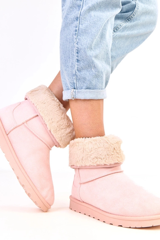 Rožiniai sniegbačiai su kailiu ant...