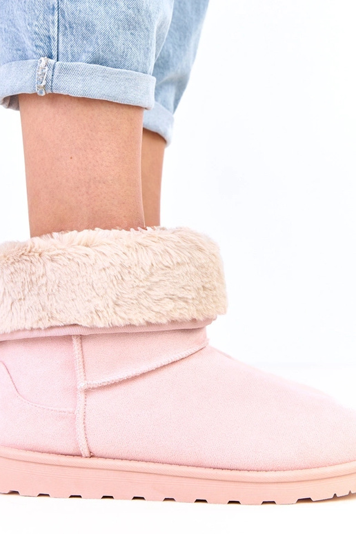 Rožiniai sniegbačiai su kailiu ant...