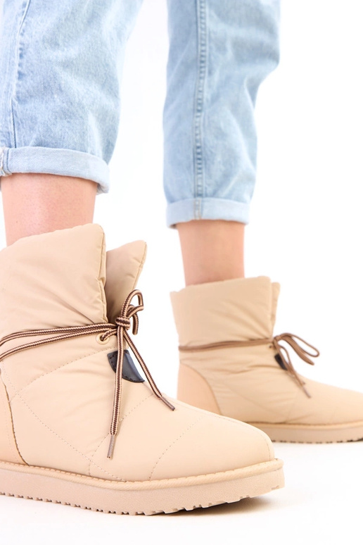 Smėlio spalvos moteriški sniego batai...