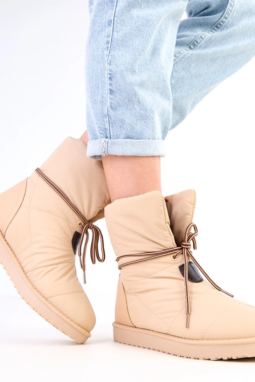 Smėlio spalvos moteriški sniego batai...