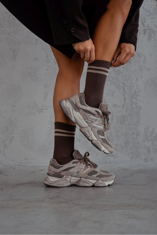 Kojinės Moteriškas DĮa Cienkie Juostelės rudos spalvos