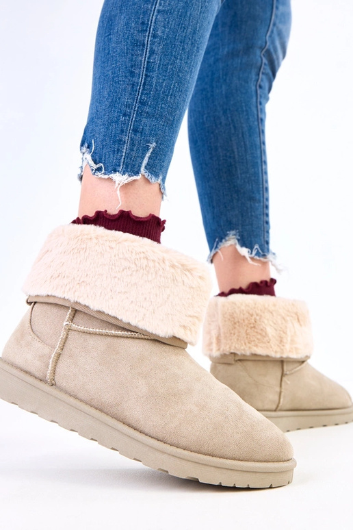 Žali sniego batai su kailiu ant...