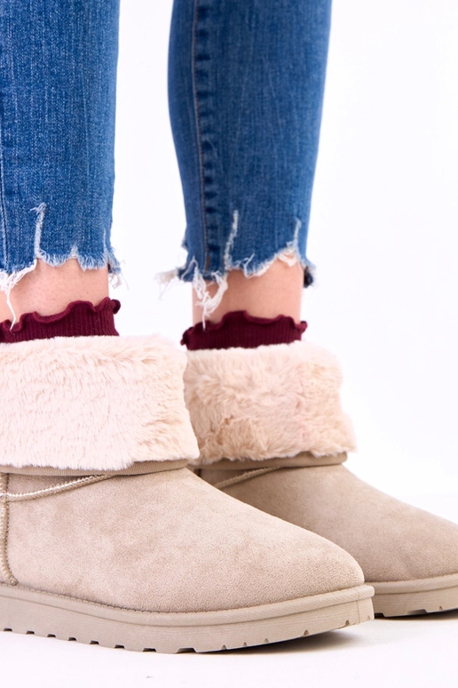 Žali sniego batai su kailiu ant...