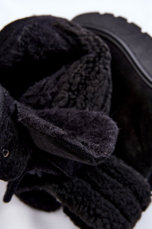 Moteriškas Zomšiniai batai Ant platformos juodos spalvos Lemar Meniko