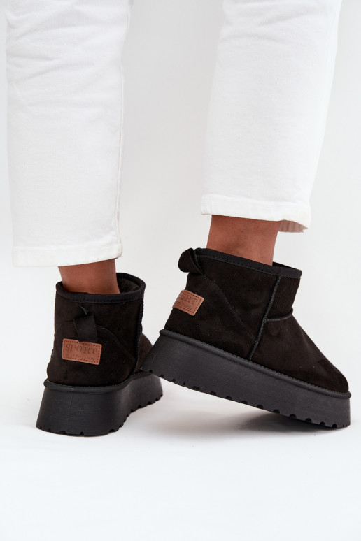 sniego batai Moteriškas su platforma juodos spalvos Celyra