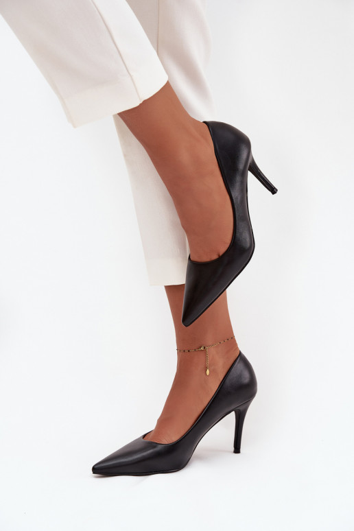 aukštakulniai bateliai Moteriškas iš eko odos juodos spalvos Sivana