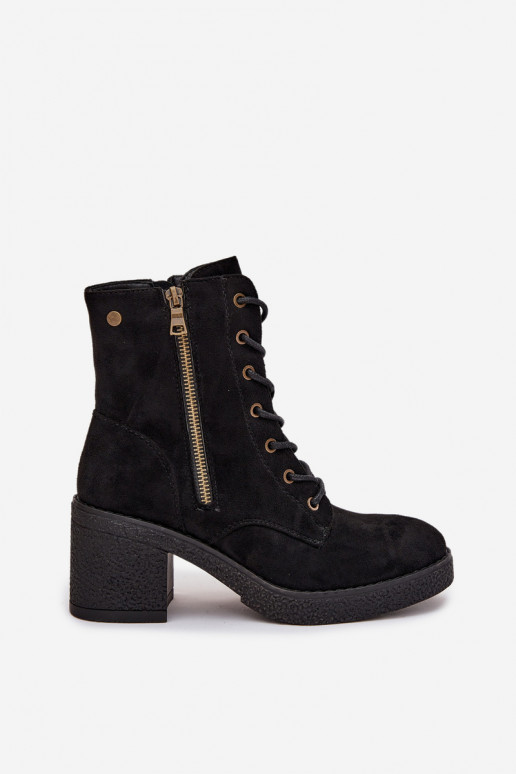 pašiltinti Moteriški aulinukai Su raišteliu ir užtrauktukaisami juodos spalvos Paressa