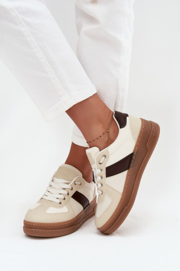 Sneakers modelio batai Moteriškas su platforma smėlio spalvos Galivina 2