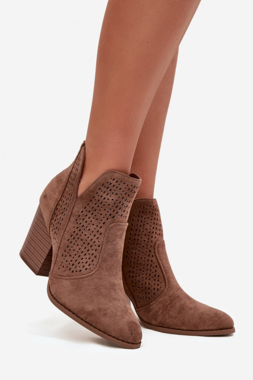 su aužūro elementais Moteriški aulinukai S.Barski HY51-060 rudos spalvos