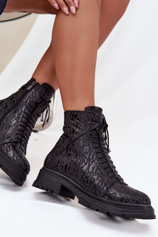 Oda Darbiniai kulkšnies batai Moteriškas pašiltinti Į Pilį Artiker 57C2257 juodos spalvos