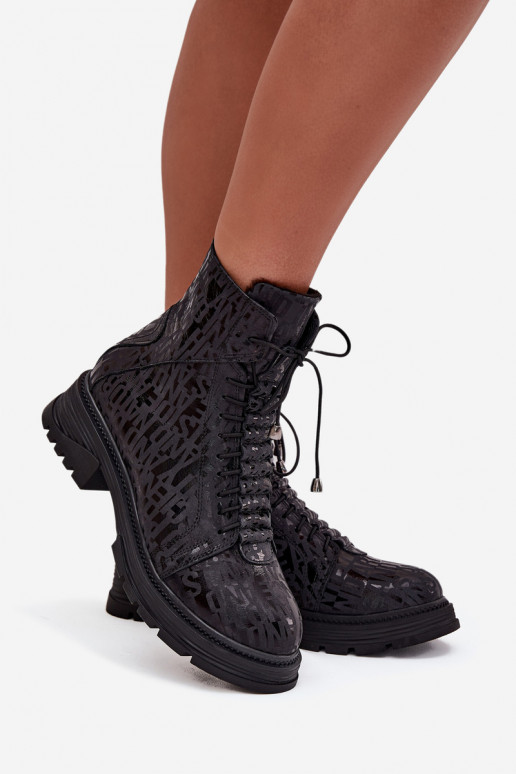 Oda Darbiniai kulkšnies batai Moteriškas pašiltinti Į Pilį Artiker 57C2257 juodos spalvos