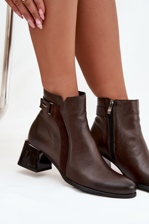 Oda Moteriški aulinukai su kulniukais pašiltinti Zazoo 60563 CzekoladoĮe