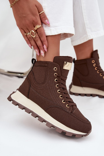 pašiltinti batai Moteriškas su platforma rudos spalvos Tai turirivira