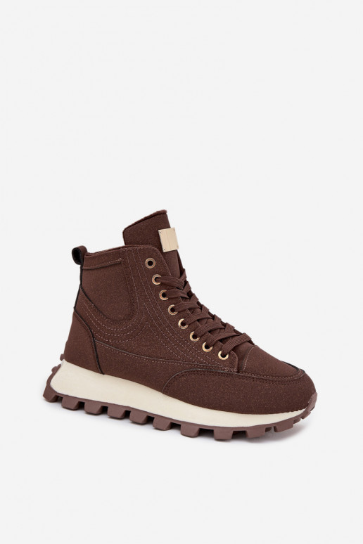 pašiltinti batai Moteriškas su platforma rudos spalvos Tai turirivira