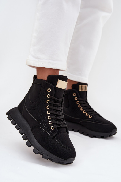 pašiltinti batai Moteriškas su platforma juodos spalvos Tai turirivira