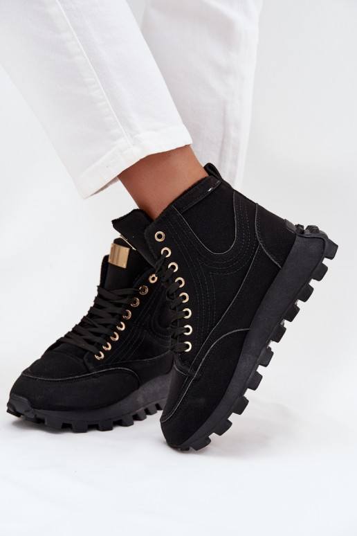 pašiltinti batai Moteriškas su platforma juodos spalvos Tai turirivira