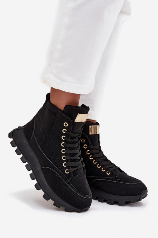 pašiltinti batai Moteriškas su platforma juodos spalvos Tai turirivira