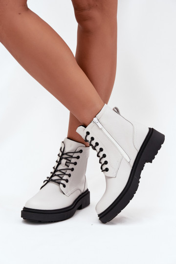 pašiltinti Moteriški aulinukaisuĮjungtaturalnej Skóry Sergio Leone BT25248-S baltos spalvos 2