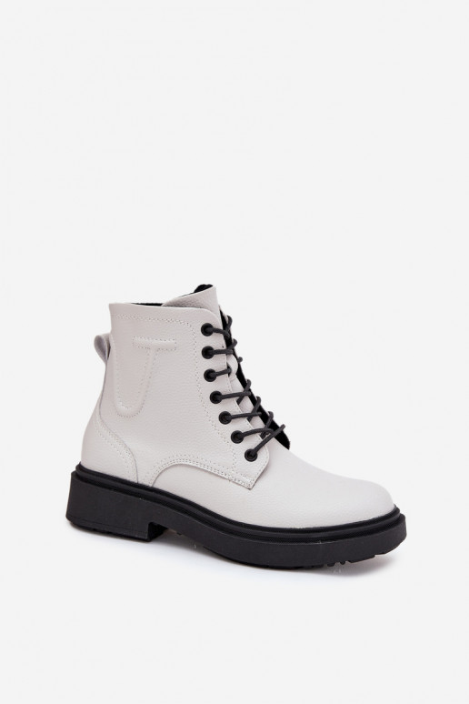 pašiltinti Moteriški aulinukaisuĮjungtaturalnej Skóry Sergio Leone BT25248-S baltos spalvos