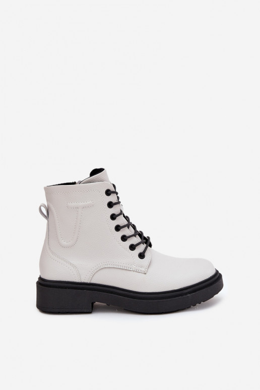 pašiltinti Moteriški aulinukaisuĮjungtaturalnej Skóry Sergio Leone BT25248-S baltos spalvos