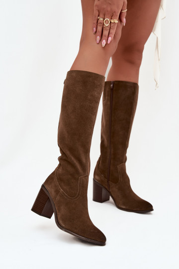 moteriški ilgaauliai bataisuĮjungtaturalnego iš zomšosu pašiltinti Obcas Słupek Sergio Leone KZ25668-S žalios spalvos