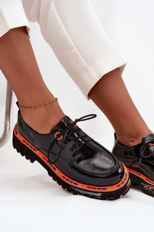 Oda batai Moteriškas su lako efektu Artiker 57C0176 juodos spalvos