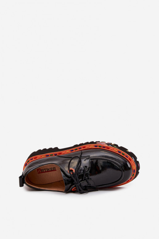 Oda batai Moteriškas su lako efektu Artiker 57C0176 juodos spalvos