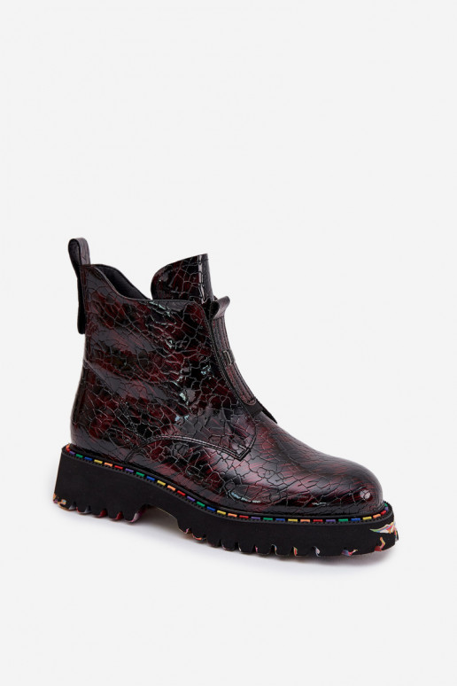 su lako efektu Moteriški aulinukaisuĮjungtaturalnej Skóry pašiltinti Artiker 57C0165 bordo spalvos