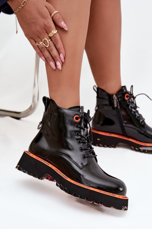 Moteriški aulinukaisusu lako efektuj Skóry Įjungtaturalnej pašiltinti Artiker 57C0061 juodos spalvos