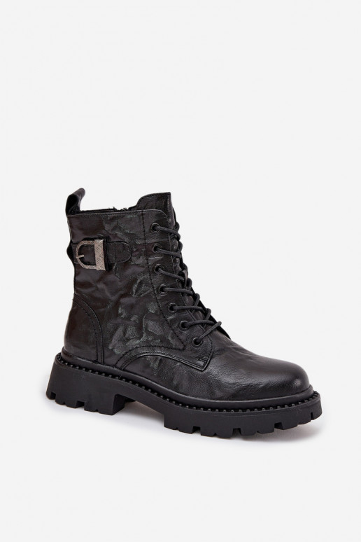 Oda Moteriški aulinukai Su efektu Tai turirszczenia I su sagtimis Artiker 57C1008 juodos spalvos