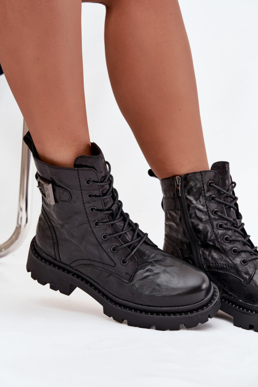 Oda Moteriški aulinukai Su efektu Tai turirszczenia I su sagtimis Artiker 57C1008 juodos spalvos