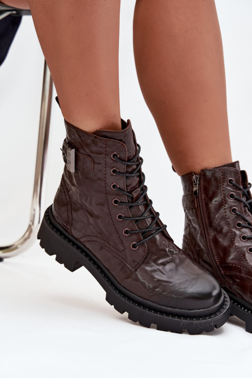 Oda Moteriški aulinukai Su efektu Tai turirszczenia I su sagtimis Artiker 57C1007 CzekoladoĮe