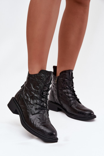 Moteriški aulinukaisuĮjungtaturalnej Skóry pašiltinti Artiker 57C1006 juodos spalvos