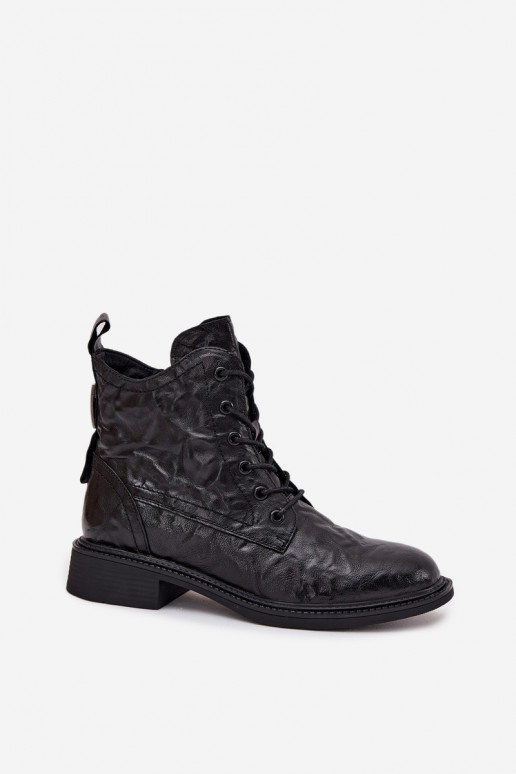 Moteriški aulinukaisuĮjungtaturalnej Skóry pašiltinti Artiker 57C1006 juodos spalvos