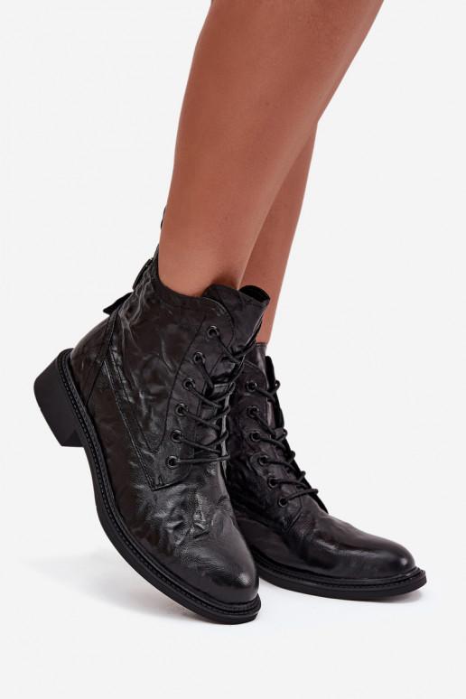 Moteriški aulinukaisuĮjungtaturalnej Skóry pašiltinti Artiker 57C1006 juodos spalvos