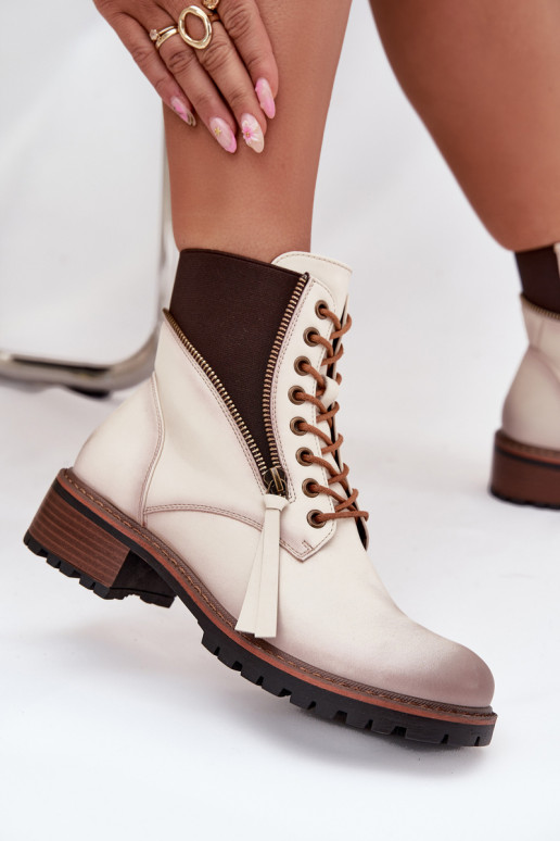 Moteriški aulinukai pašiltinti Klocke Vinceza 58559 smėlio spalvos