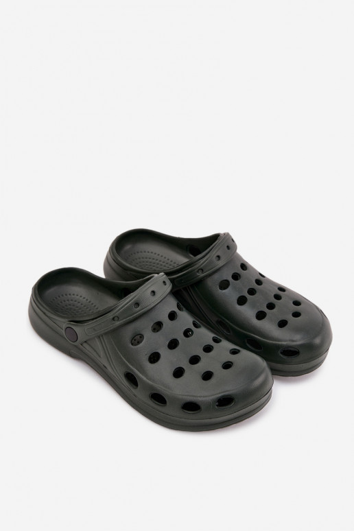 Vyriškos šlepetės basutės sodui ir baseinui, žalios spalvos Vyriškos šlepetės basutės sodui ir baseinui, žalios spalvos