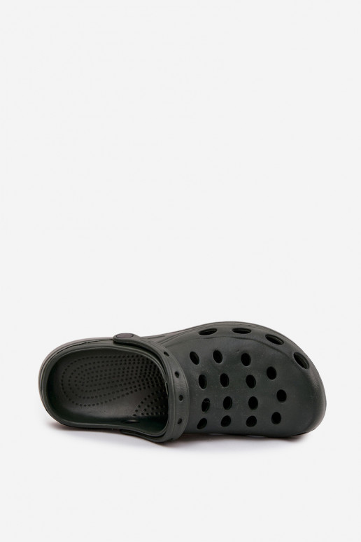 Vyriškos šlepetės basutės sodui ir baseinui, žalios spalvos Vyriškos šlepetės basutės sodui ir baseinui, žalios spalvos