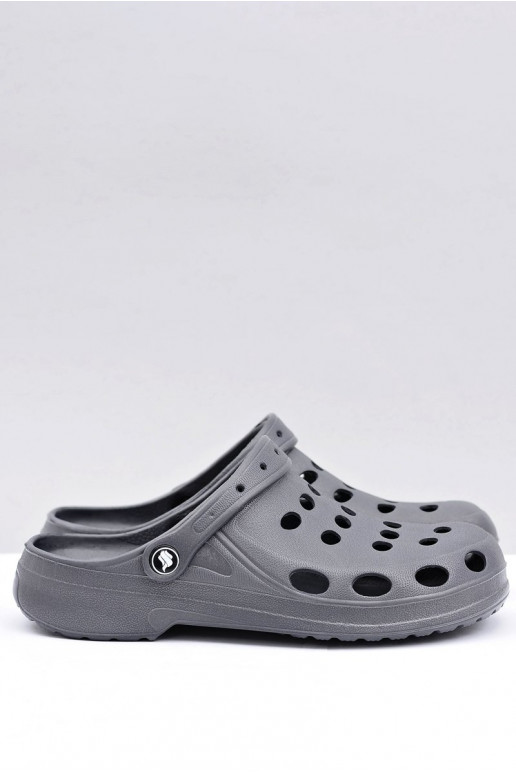 Vyriškos šlepetės basutės sodui ir baseinui, pilkos spalvos Vyriškos šlepetės basutės sodui ir baseinui, pilkos spalvos