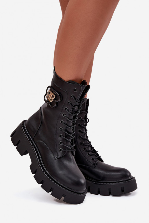 Pašiltinti aulinukai ir nokerai moteriški su ornamentais juodos spalvos Melisse