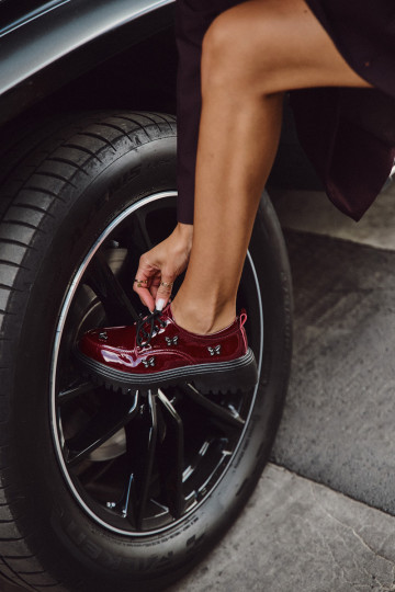 su lako efektu Oda batai MoteriškassuPrzypinkami Artiker 57C0336 bordo spalvos