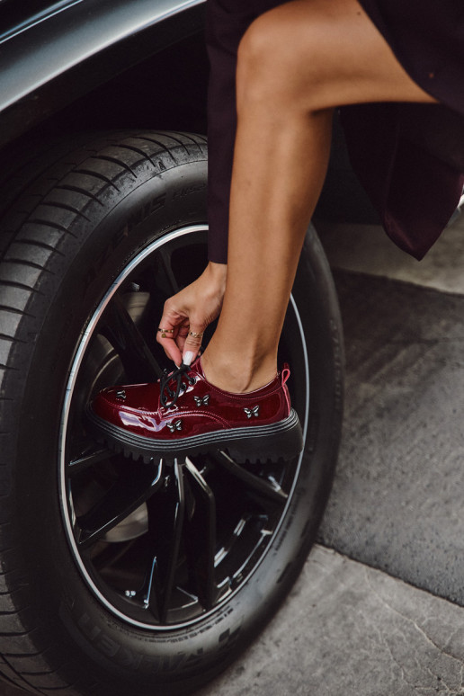 su lako efektu Oda batai MoteriškassuPrzypinkami Artiker 57C0336 bordo spalvos