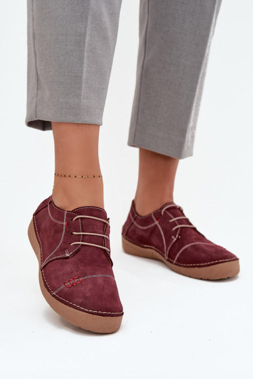 Oda batai MoteriškassuPrzeszyciami Artiker 57C2111 bordo spalvos