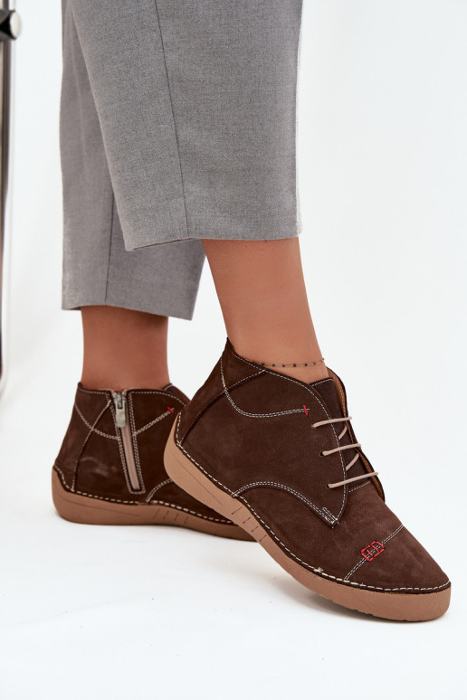 Oda batai MoteriškassuPrzeszyciami Į Pilį Artiker 57C2117 rudos spalvos