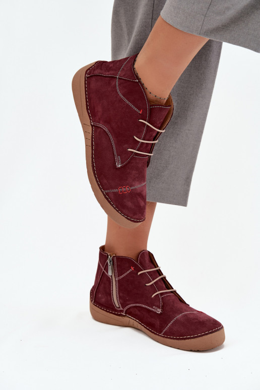 Oda batai MoteriškassuPrzeszyciami Į Pilį Artiker 57C2116 bordo spalvos