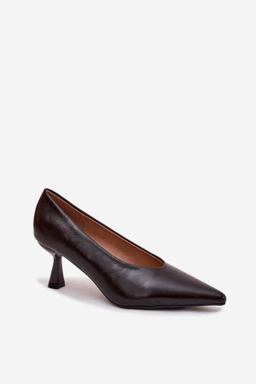 Lakuoti bateliai su plonais kulniukais šokoladinės spalvos Gavrielle Lakuoti bateliai su plonais kulniukais šokoladinės spalvos Gavrielle