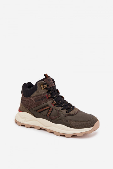 Vyriški žygio batai WRANGLER WEST MEN MID 20253027, chaki spalvos